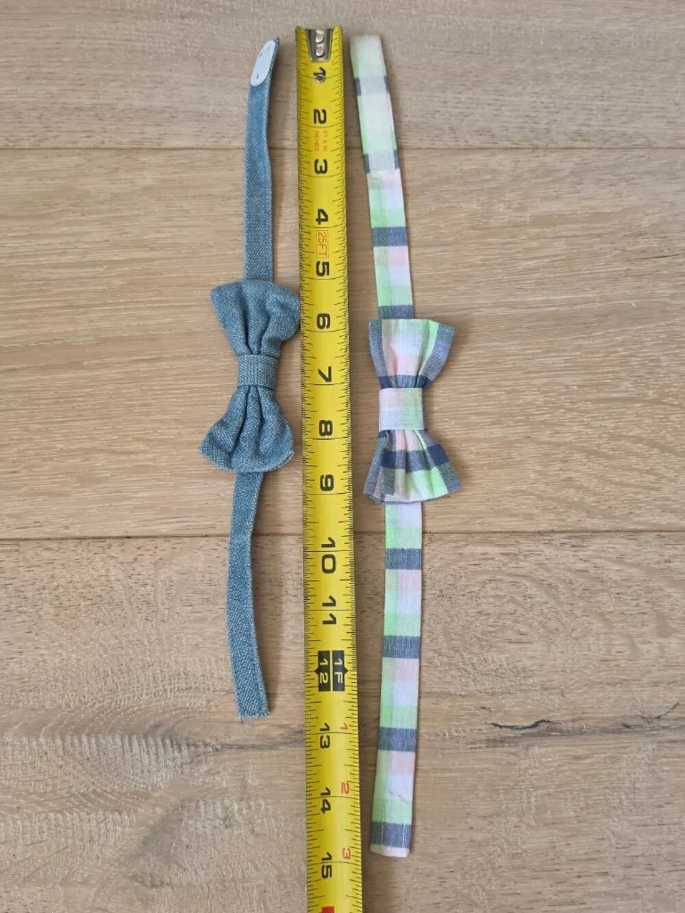 Set of 2 Nordstrom Boys Bowties Plaid & Denim Size 2T-3T